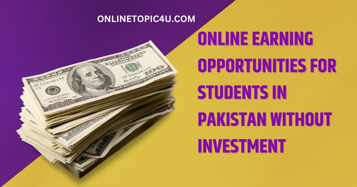 Online Earning Opportunities For Students in Pakistan Without Investment